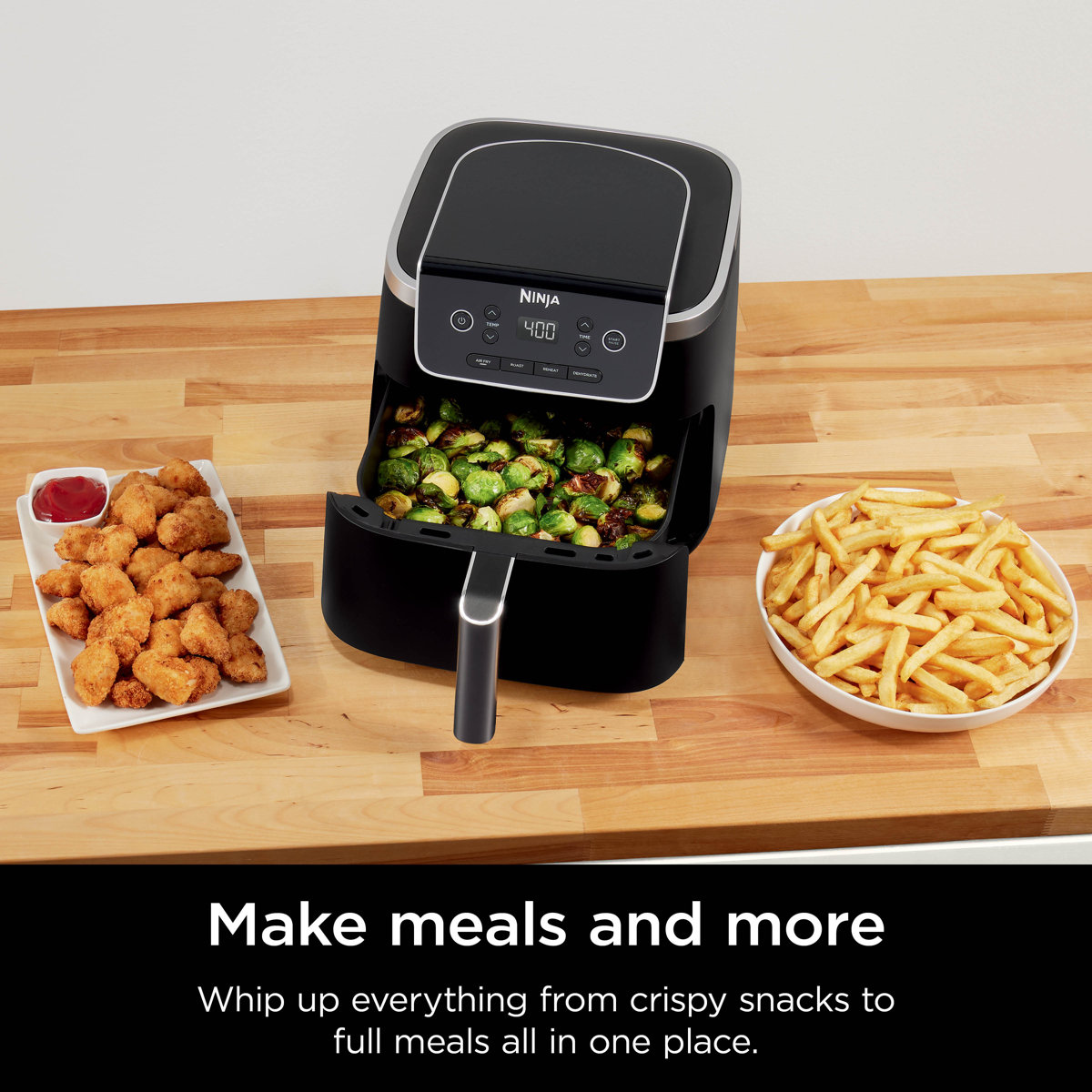 Ninja® Air Fryer Pro 4-in-1 with 5-Quart Capacity, Air Crisp Technology, Non-Stick Basket & Crisper Plate